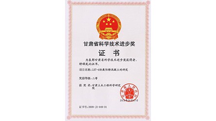 2009甘肃省科技前进二等奖