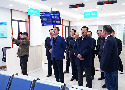 宋忠庆一行调研甘肃智慧阳光采购平台上线启动仪式准备情形